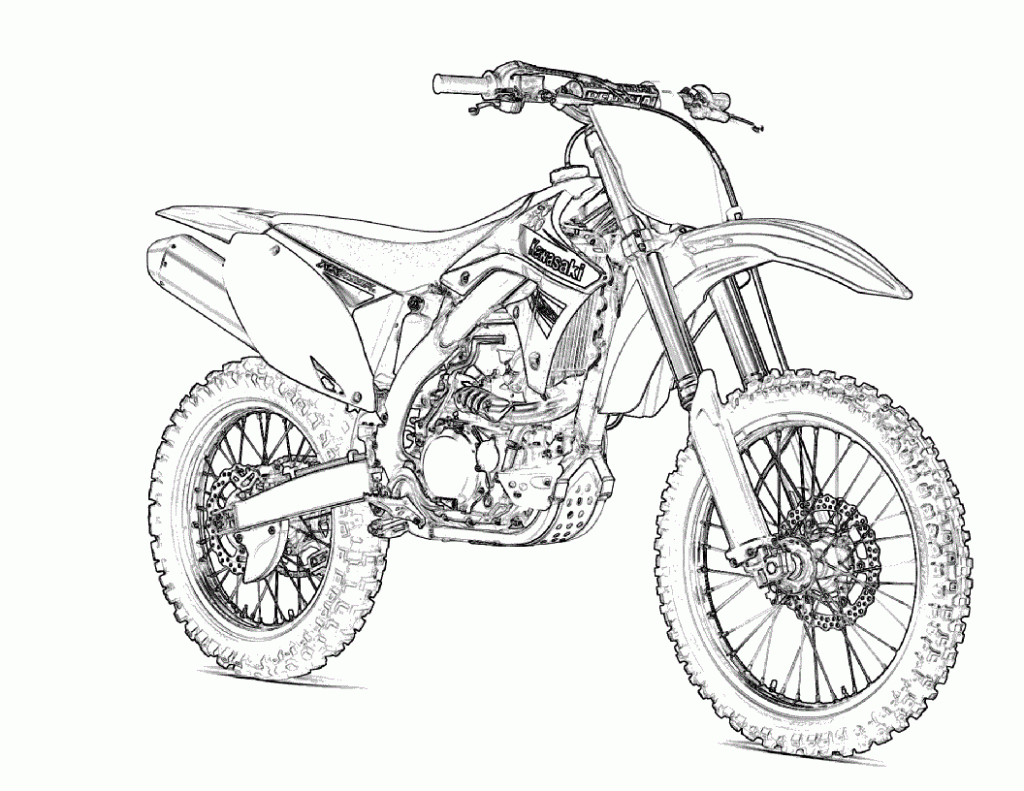 Plansa de colorat cu Motocros 12 4